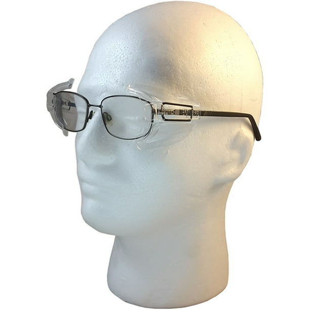 4 Pairs Safety Glasses Side Shields Added Protection on Safety Glasses Slip On Clear Side Shield for Safety Glasses 